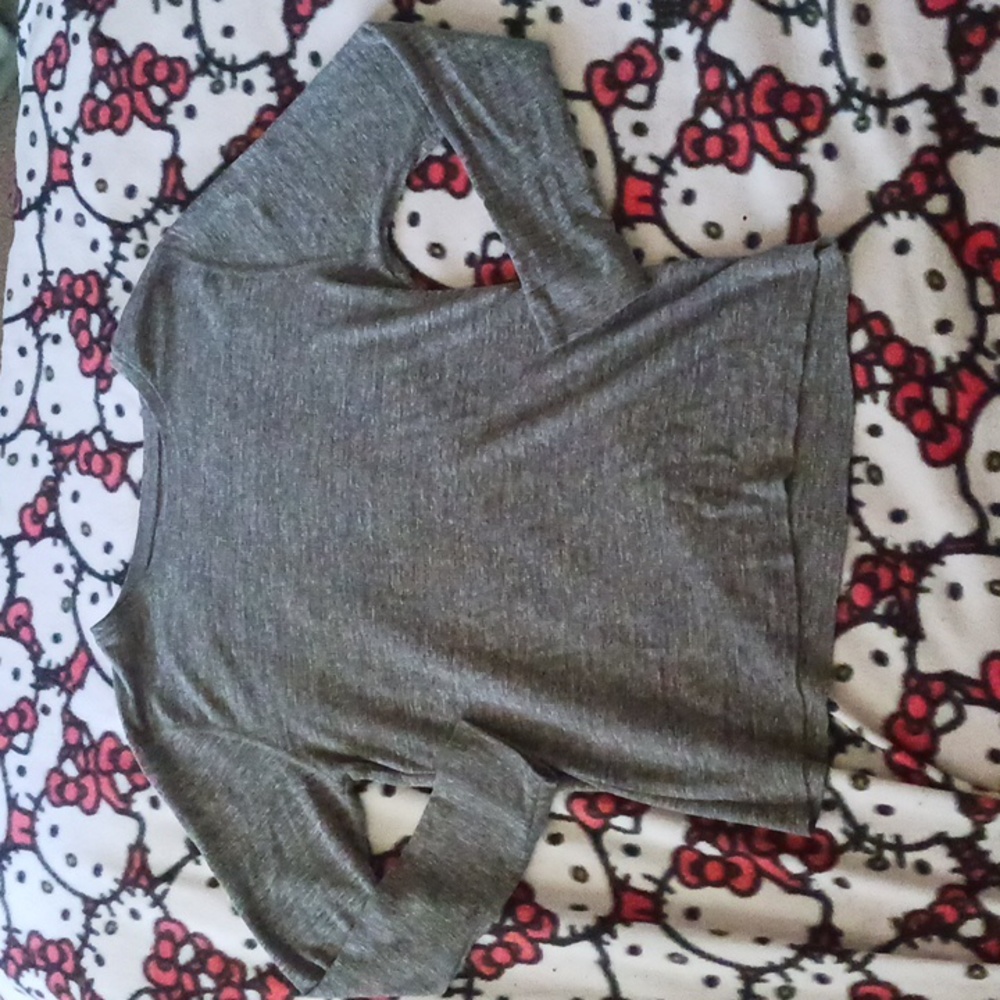 Gray long sleeve women's t shirt